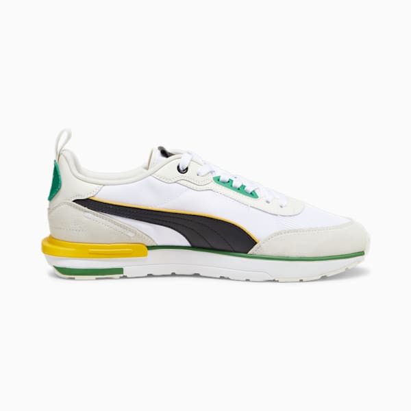 R22 Sneakers, PUMA White-PUMA Black-Vapor Gray-Yellow Sizzle, extralarge