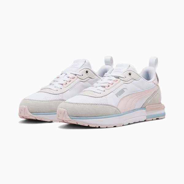 R22 Men's Sneakers, PUMA White-Frosty Pink-Vapor Gray-Icy Blue, extralarge-IND