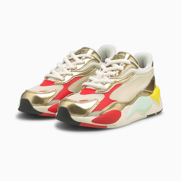 PUMA x HARIBO RS-X³ Little Kids' Sneakers, Whisper White-Puma Team Gold, extralarge