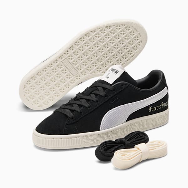 Forever Stronger Suede Sneakers Big Kids, Puma Black-Whisper White, extralarge