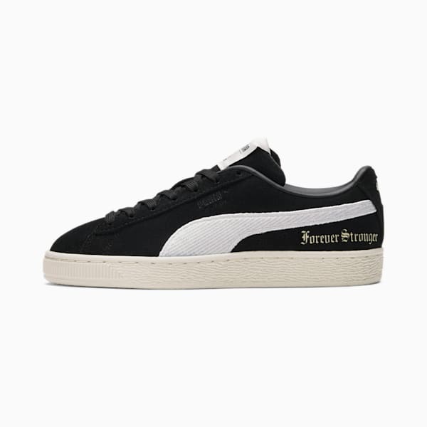 Forever Stronger Suede Sneakers Big Kids, Puma Black-Whisper White, extralarge