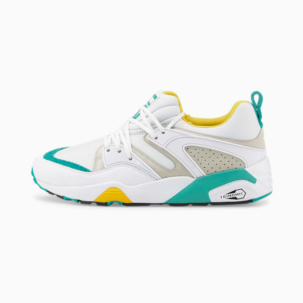 Blaze of Glory Retro Unisex Sneakers, Puma White-Gray Violet-Spectra Green, extralarge-IND