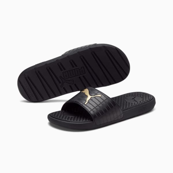 Sandalias Cool Cat Echo Wns para mujer, Puma Black-Puma Team Gold