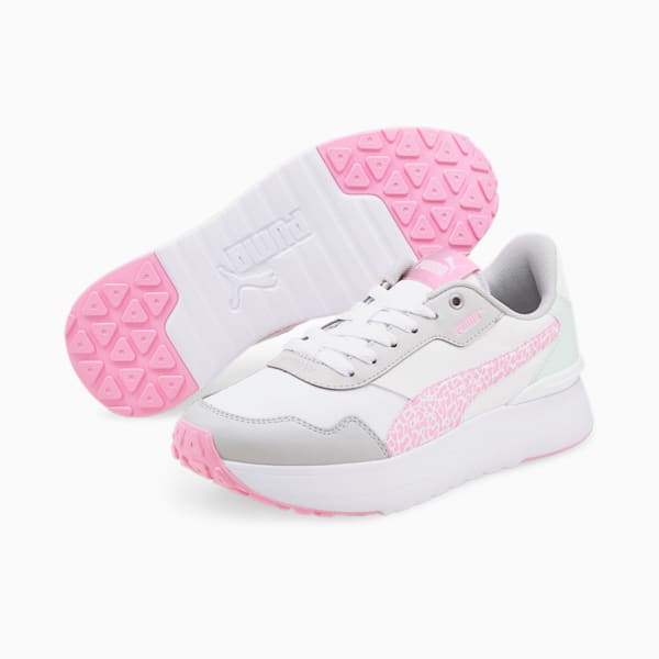 R78 Voyage Summer Sneakers Big Kids, Puma White-PRISM PINK-Gray Violet, extralarge