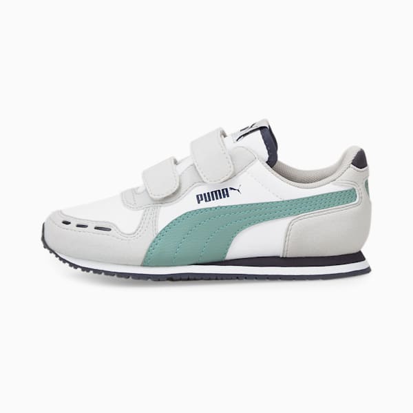 キッズ カバナレーサー SL 20 V PS スニーカー 17-21cm, Puma White-Mineral Blue, extralarge-JPN