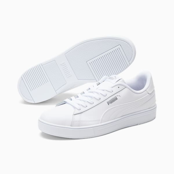 PUMA Serve Pro L Men's Sneakers, Puma White-Puma White-Puma Silver, extralarge