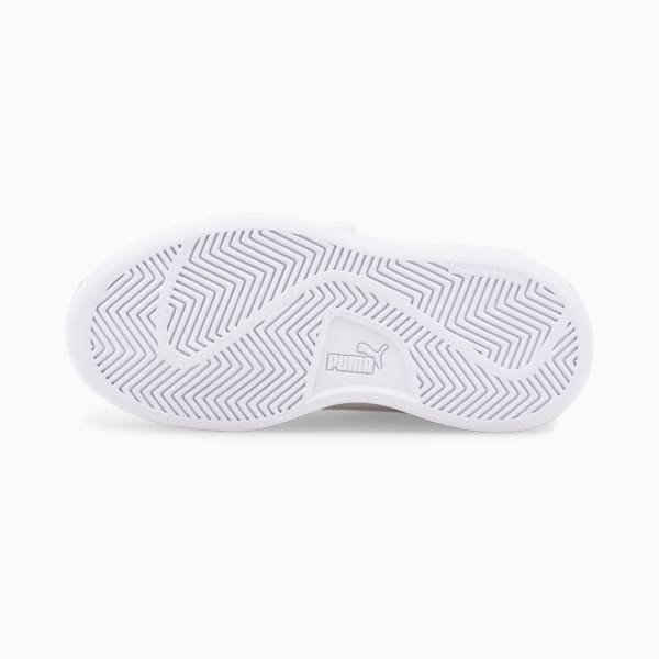 Smash v2 Mirror Metallic Little Kids' Shoes, Puma White-Puma White-Puma Silver, extralarge