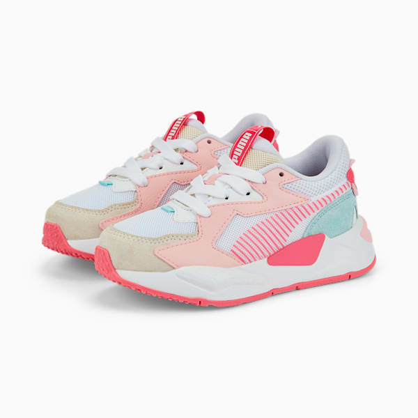 RS-Z Top Little Kids' Shoes, Puma White-Sunset Pink