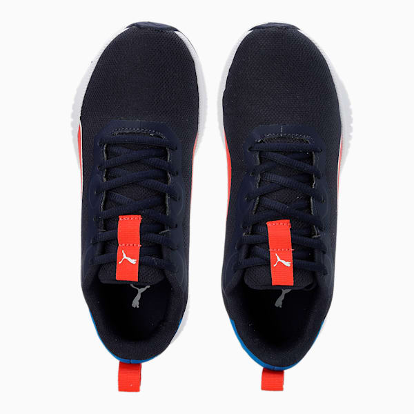 Flyer Flex Block Youth Shoes, Peacoat-Firelight-Puma White, extralarge-IND