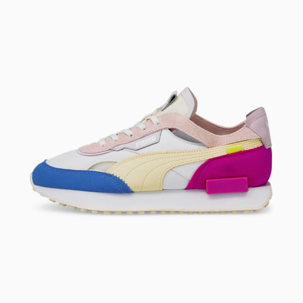 Future Rider Cut-Out Women's Trainers, Puma White-Anise Flower-Chalk Pink