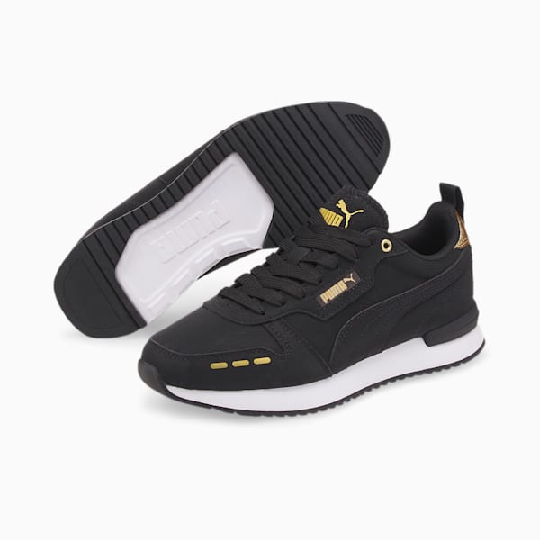 R78 Metallics Women's Sneakers, Puma Black-Puma Black, extralarge