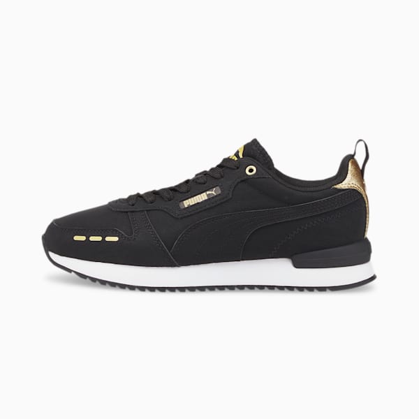 R78 Metallics Women's Sneakers, Puma Black-Puma Black, extralarge