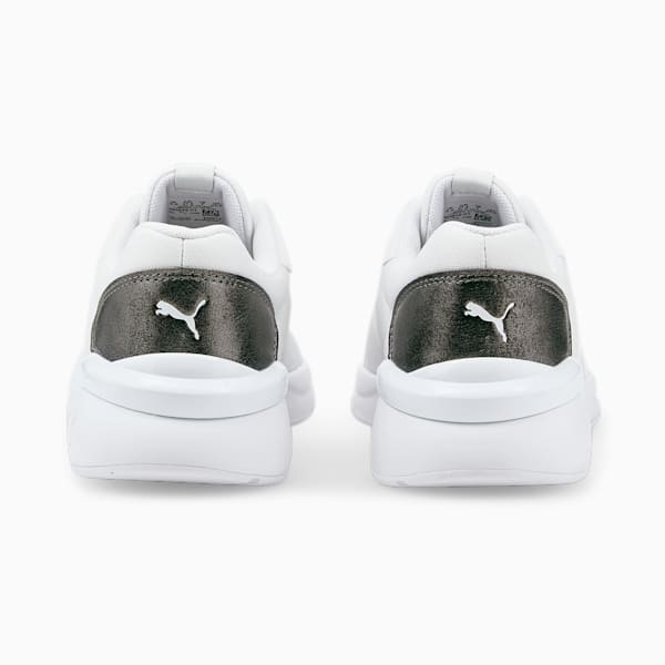 ウィメンズ ローズ メタリック スニーカー, Puma White-Puma Aged Silver, extralarge-JPN