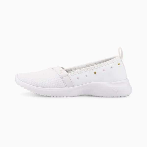 Adelina Galentines Women's Ballerinas, Puma White-Chalk Pink-Puma Team Gold-Puma Silver, extralarge-IND