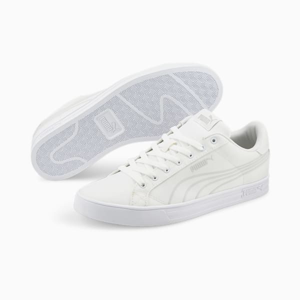 Puma Smash Vulc v3 Lo CV Unisex Sneakers, Puma White-Gray Violet, extralarge-IND