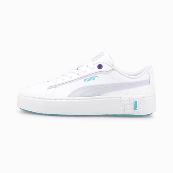 Smash Platform v2 Candy Women's Sneakers, Puma White-Arctic Ice, extralarge