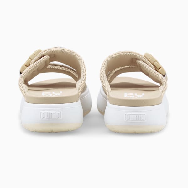 Sandalias de playa para mujer Suede Mayu Sandal Infuse, Putty-Puma White-Pristine, extralarge