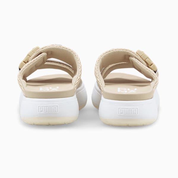 Sandalias de playa para mujer Suede Mayu Sandal Infuse, Putty-Puma White-Pristine, extralarge