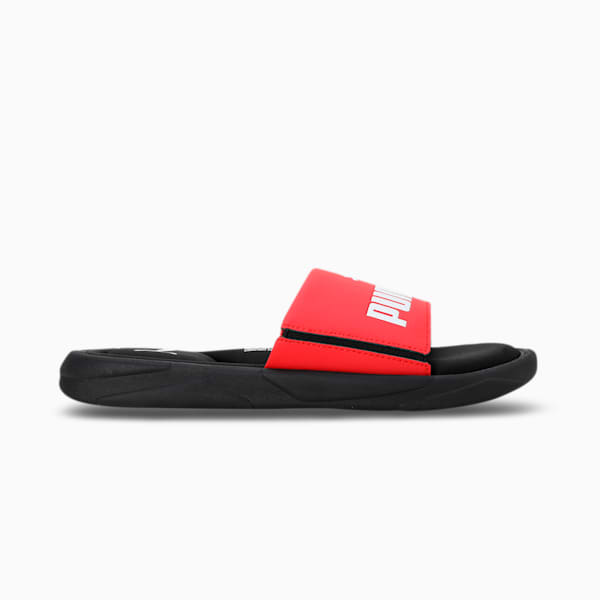 Royalcat Memory Foam Unisex Slides, Puma Black-High Risk Red-Puma White, extralarge-IND