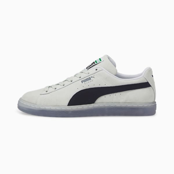Suede Double Layer Sneaker, Puma White-Mineral Blue