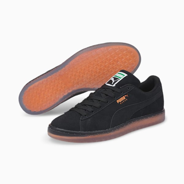 Suede Double Layer Sneaker, Puma Black-Neon Citrus