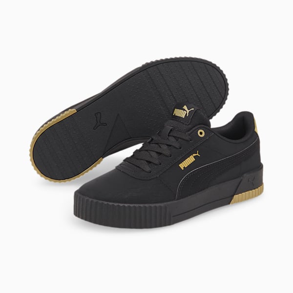 Carina Rare Metallics Women's Trainers, Puma Black-Puma Black-Puma Team Gold, extralarge-GBR
