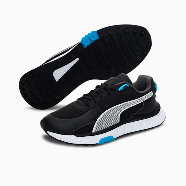 Wild Rider Grip Unisex Sneakers, Puma Black-Puma White, extralarge-IND