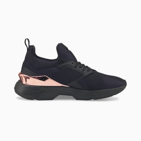 Muse X5 Metal Women's Sneakers, Puma Black-Rose Gold, extralarge