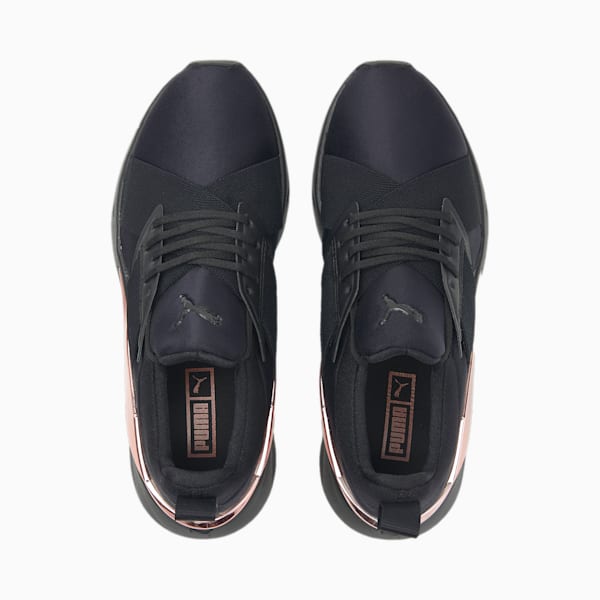Muse X5 Metal Women's Sneakers, Puma Black-Rose Gold, extralarge