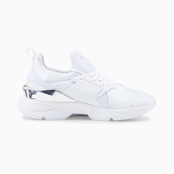 Muse X5 Metal Women's Sneakers, Puma White-Puma Silver, extralarge-AUS