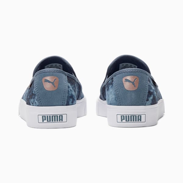 Bari Slip On Textile Indigo Sneakers JR, China Blue-Rose Gold, extralarge