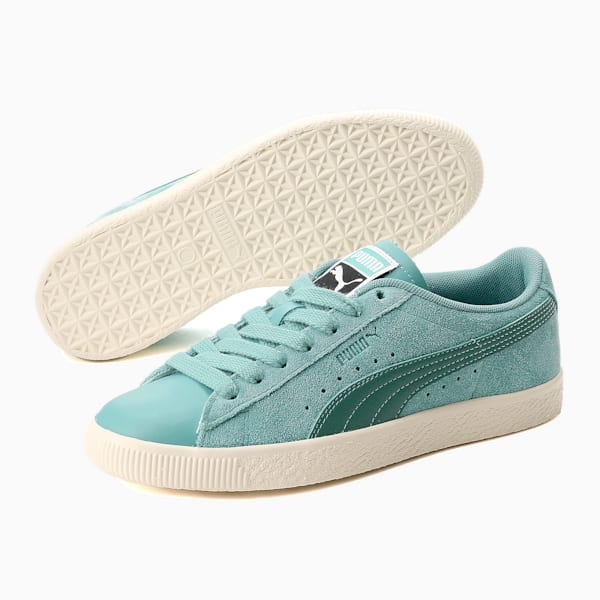ウィメンズ スウェード ビンテージ リュクス スニーカー, Mineral Blue-Marshmallow, extralarge-JPN