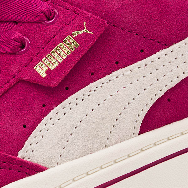 Mayze Stack Suede Sneakers Women, Festival Fuchsia