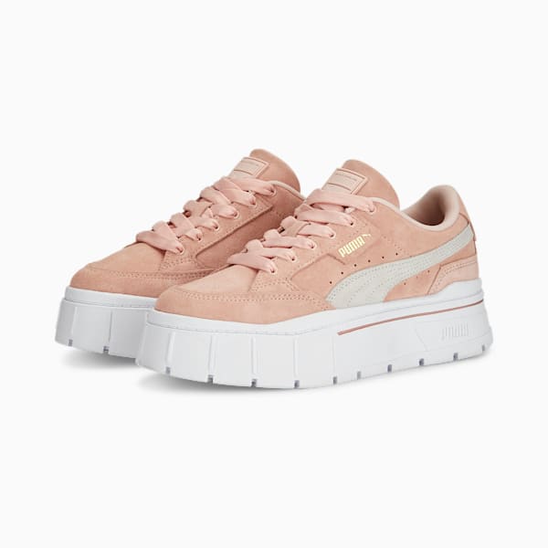 Mayze Stack Suede Women's Sneakers, Rose Dust, extralarge