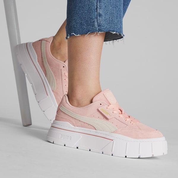 Sneakers pour femmes Mayze Stack Suede, Rose Dust, extralarge