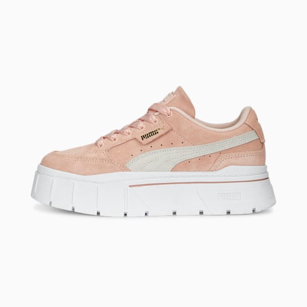 Mayze Stack Suede Women's Sneakers, Rose Dust, extralarge