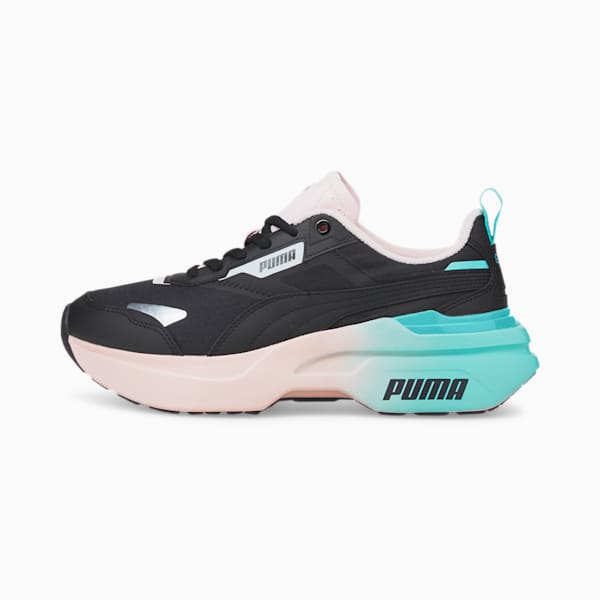 Kosmo Rider Gradient Women’s Sneakers, Puma Black-Fizzy Melon-Elektro Aqua, extralarge