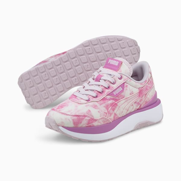 Cruise Rider Tie Dye Women's Sneakers, Opera Mauve-Lavender Fog, extralarge