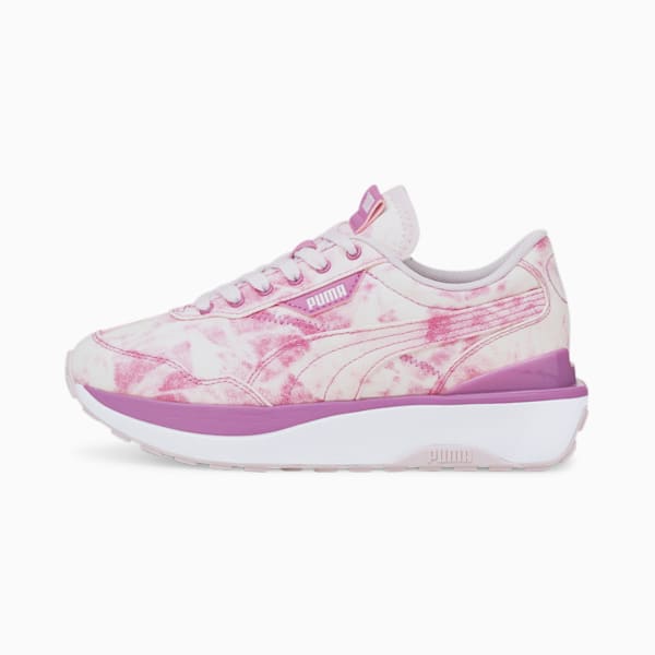 Cruise Rider Tie Dye Women's Sneakers, Opera Mauve-Lavender Fog, extralarge