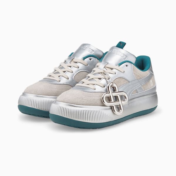 PUMA x PRONOUNCE Suede Mayu 2 Women's Sneakers, Puma Silver-Ultra Violet, extralarge