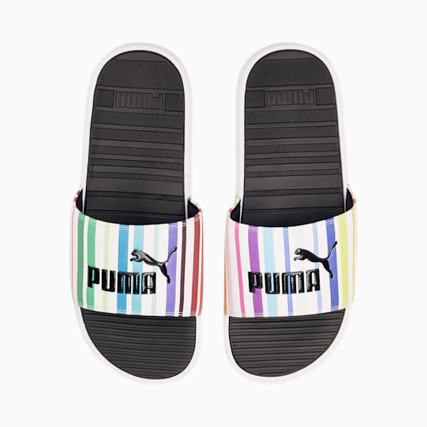 Cool Cat Multi Unisex Slides, Puma Black-Puma White-Puma Black, extralarge-IND