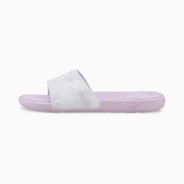 Cool Cat Hazy Summer Women's Slides, Lavender Fog, extralarge-IND