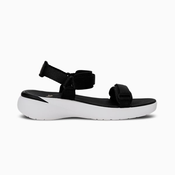 Sportie Vola Women's Slides, Puma Black-Puma Team Gold, extralarge-IND