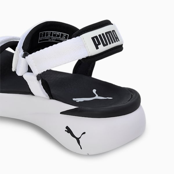 Sportie Vola Women's Slides, Puma White-Puma Black, extralarge-IND