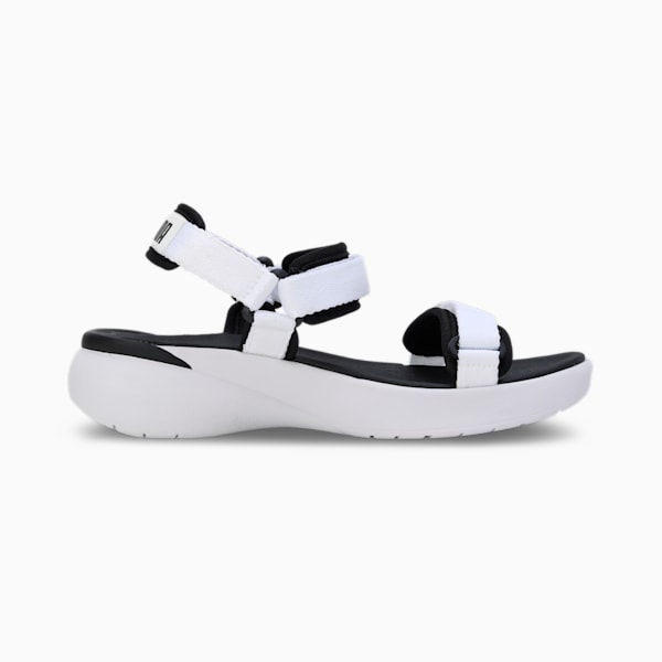 Sportie Vola Women's Slides, Puma White-Puma Black, extralarge-IND