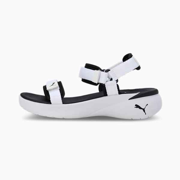 Sportie Vola Women's Slides, Puma White-Puma Black, extralarge-IND