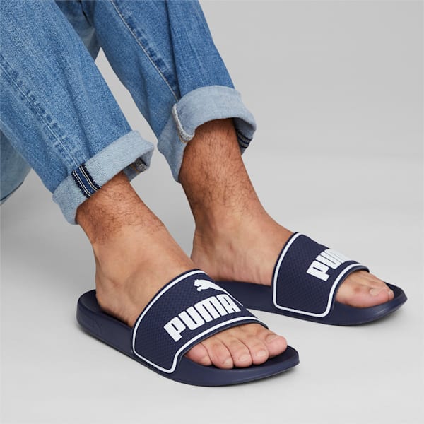 Puma slides navy hotsell