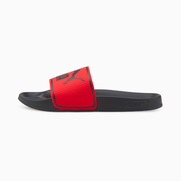 Leadcat 2.0 Unisex Slides, Puma Black-High Risk Red, extralarge-IND