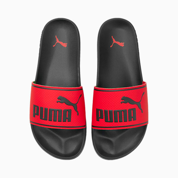 Leadcat 2.0 Unisex Slides, Puma Black-High Risk Red, extralarge-IND