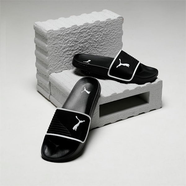 Leadcat 2.0 Shower Men's Slides, Puma Black-Puma White, extralarge-IND